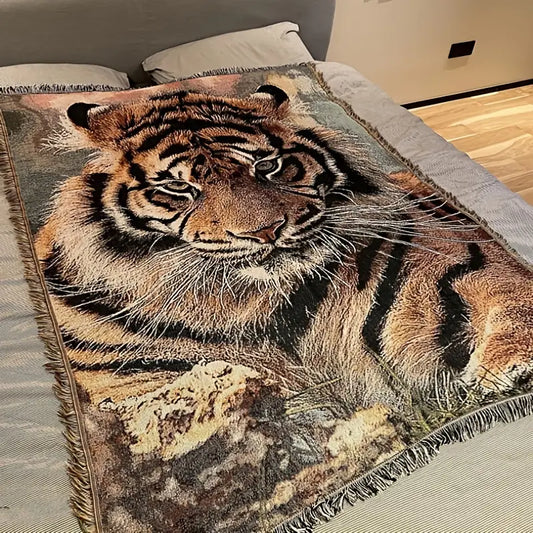 Tiger Print Bed Blanket – Soft, Warm & Stylish Cozy Throw