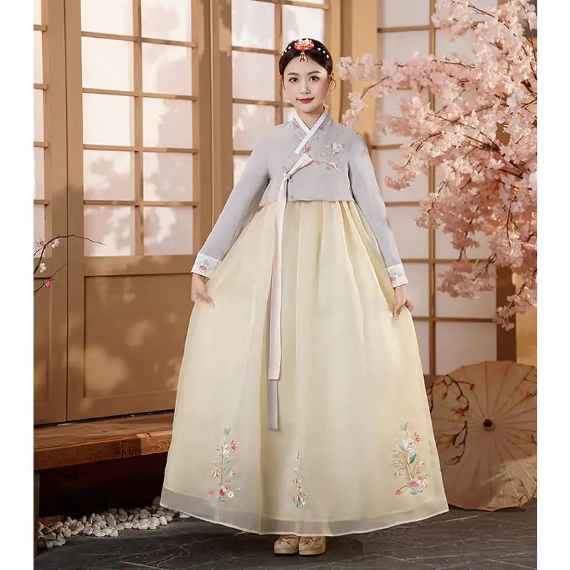 Ethnic Korean Costume Performance Dress – Traditional Hanbok-Inspired Outfit for Cultural Events