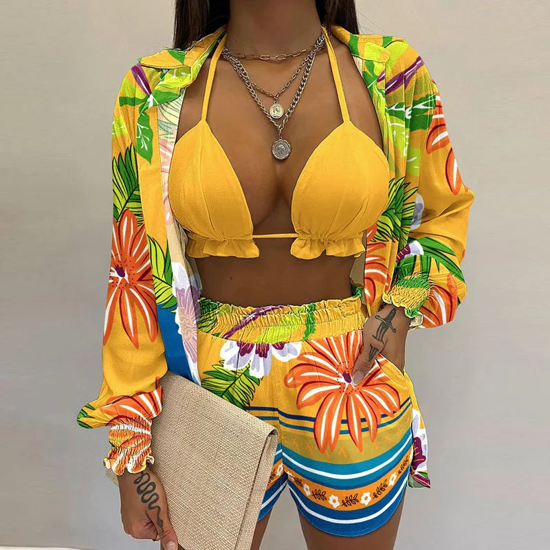 Sunlit Chic: Sexy 3‑Piece Beach Set for Women (2025)