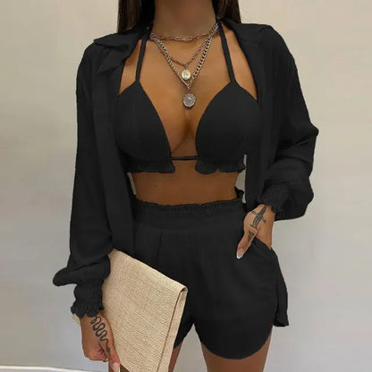 Sunlit Chic: Sexy 3‑Piece Beach Set for Women (2025)