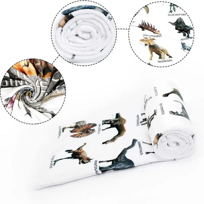 Jurassic Dinosaur Flannel Blanket – Soft, Warm & Fun Kids Throw