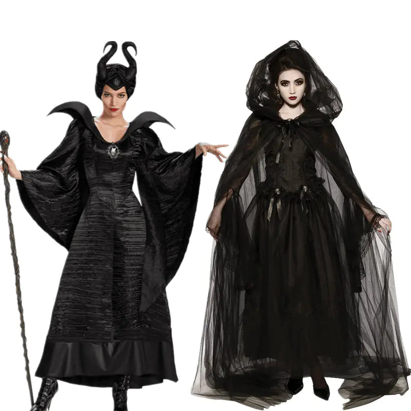 Midnight Sorceress: Dark Witch Costume for Women