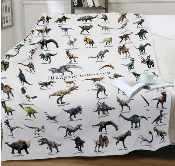 Jurassic Dinosaur Flannel Blanket – Soft, Warm & Fun Kids Throw