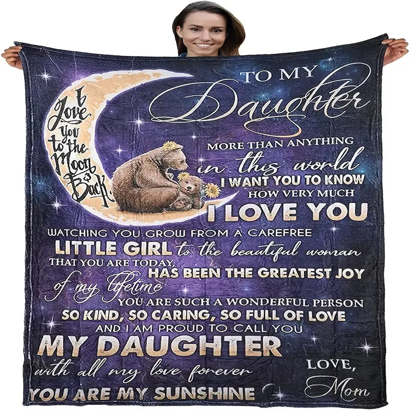 Flannel Blanket from Mum to Daughter – Soft, Warm & Heartfelt Gift