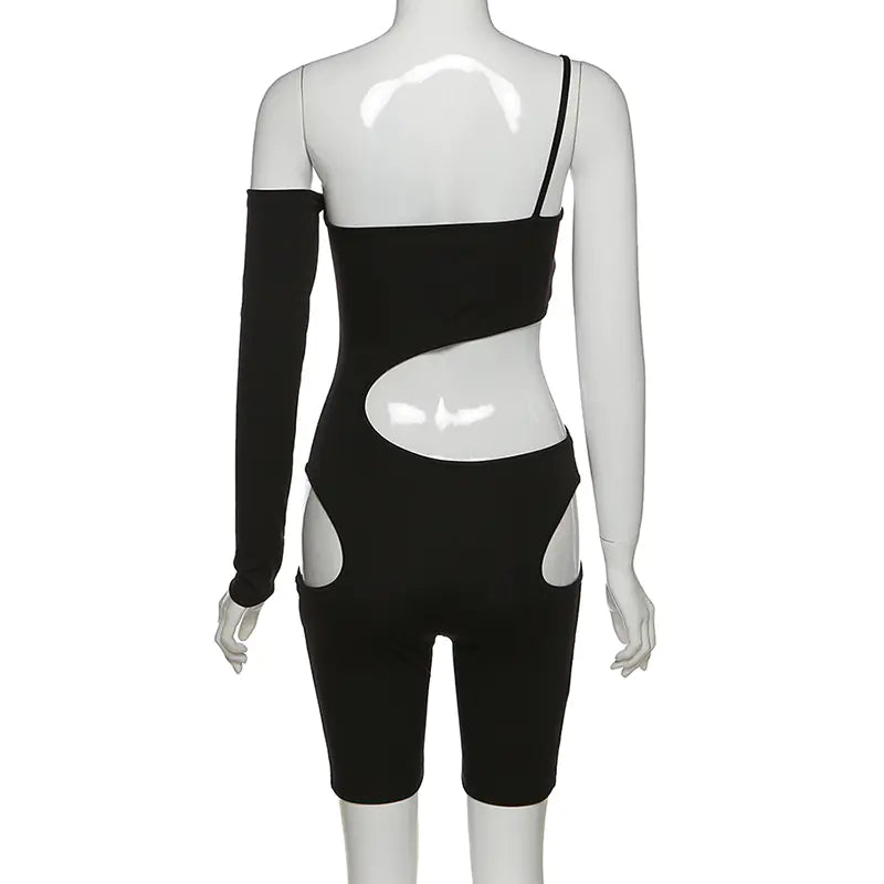 Midnight Allure: Summer Cutout Bodysuit for Women