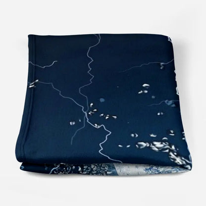 Baseball Pattern Flannel Blanket – Soft, Warm & Stylish Dark Blue Throw