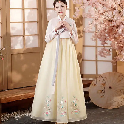 Ethnic Korean Costume Performance Dress – Traditional Hanbok-Inspired Outfit for Cultural Events