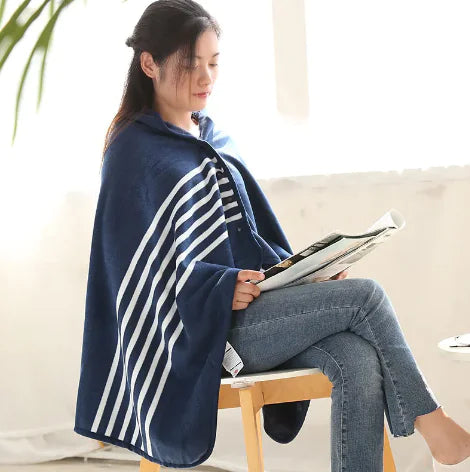 CozyGrid™ Polar Fleece Multifunctional Shawl Blanket – Japanese Style Winter Cloak