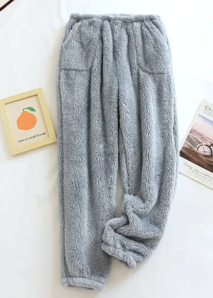 Thickened Fleece-lined Women's Pajama Pants