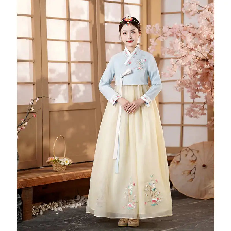 Ethnic Korean Costume Performance Dress – Traditional Hanbok-Inspired Outfit for Cultural Events