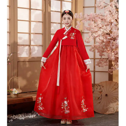 Ethnic Korean Costume Performance Dress – Traditional Hanbok-Inspired Outfit for Cultural Events