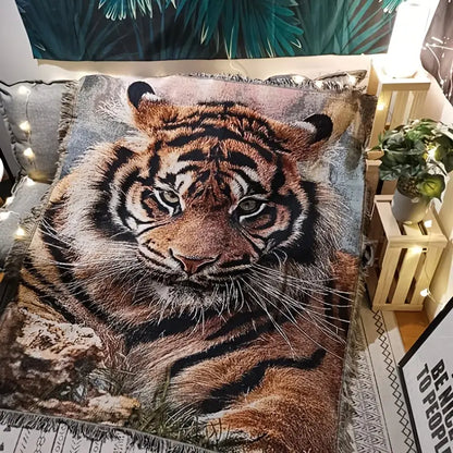 Tiger Print Bed Blanket – Soft, Warm & Stylish Cozy Throw