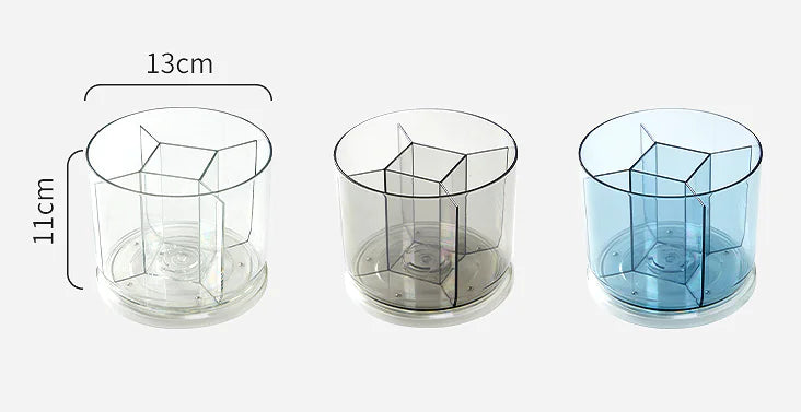 Rotating Transparent Pen Holder – PET Material Inclined Desk Organizer