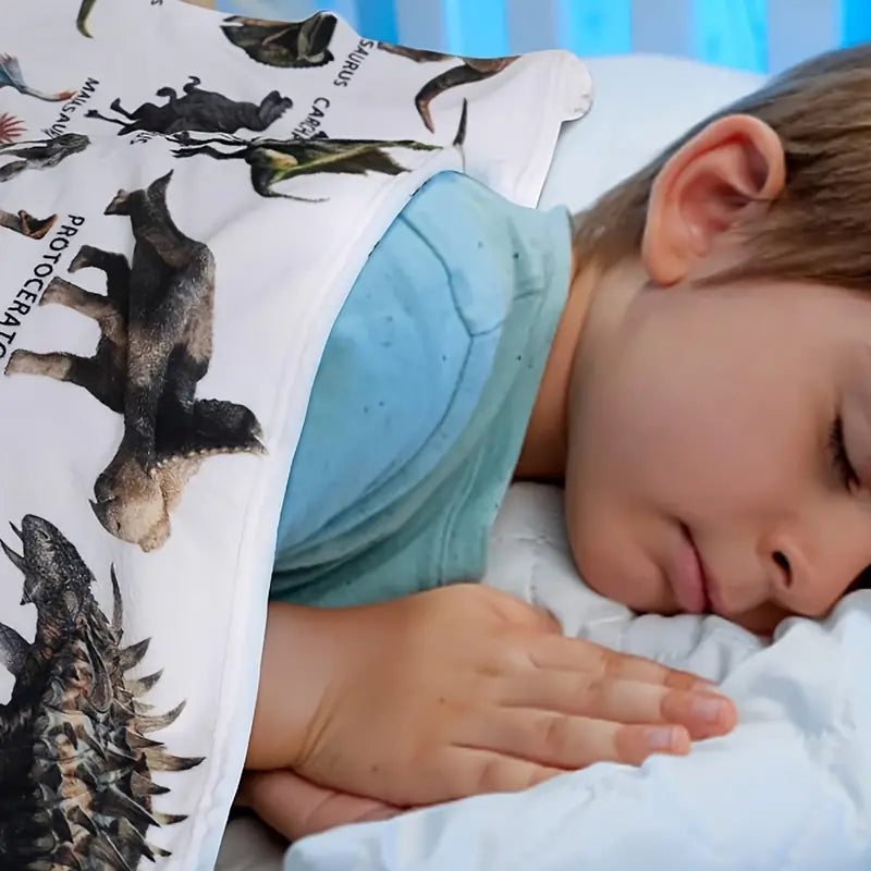 Jurassic Dinosaur Flannel Blanket – Soft, Warm & Fun Kids Throw