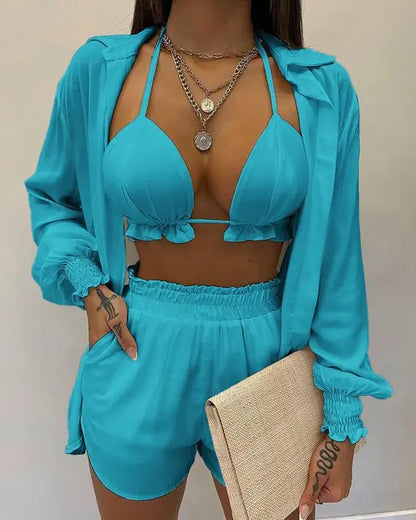 Sunlit Chic: Sexy 3‑Piece Beach Set for Women (2025)