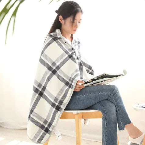CozyGrid™ Polar Fleece Multifunctional Shawl Blanket – Japanese Style Winter Cloak