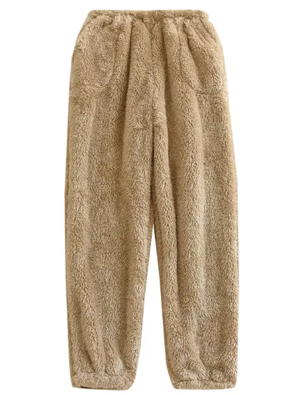 Thickened Fleece-lined Women's Pajama Pants