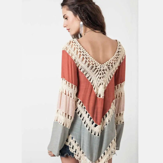 Jenn Crochet Beach Cover-Up Top