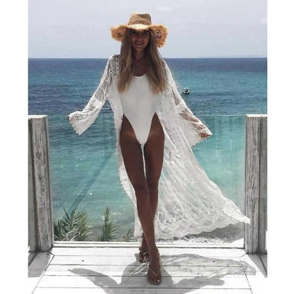 Martina White Lace Swimsuit Cover Up