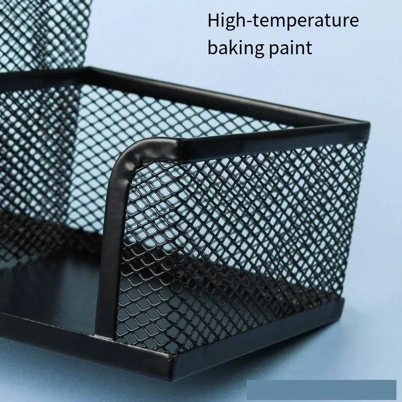 Metal Divided Pen Holder – Multi-Cell Desk Organizer for Office & Home | Black