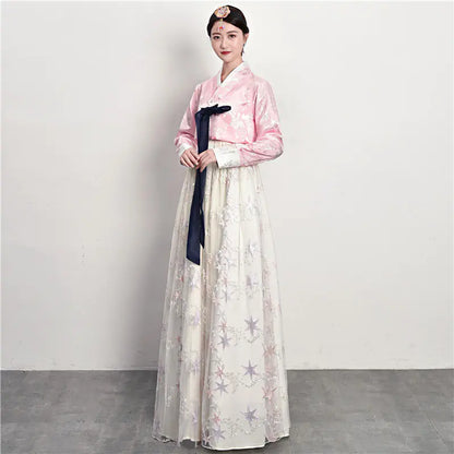 Traditional Court Korean Dance Dress – Ethnic Hanbok Performance Outfit for Cultural Events