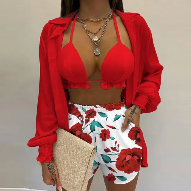 Sunlit Chic: Sexy 3‑Piece Beach Set for Women (2025)