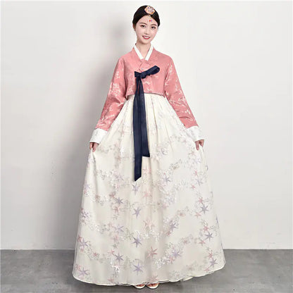 Traditional Court Korean Dance Dress – Ethnic Hanbok Performance Outfit for Cultural Events