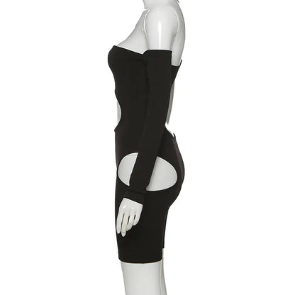 Midnight Allure: Summer Cutout Bodysuit for Women