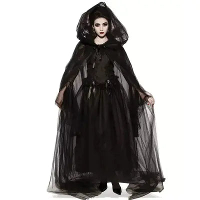Midnight Sorceress: Dark Witch Costume for Women