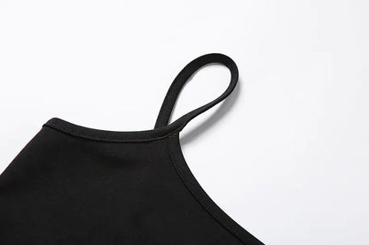 Midnight Allure: Summer Cutout Bodysuit for Women