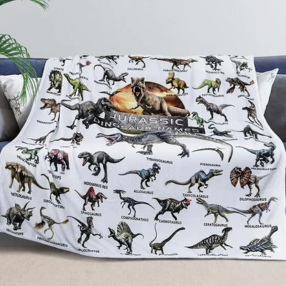 Jurassic Dinosaur Flannel Blanket – Soft, Warm & Fun Kids Throw