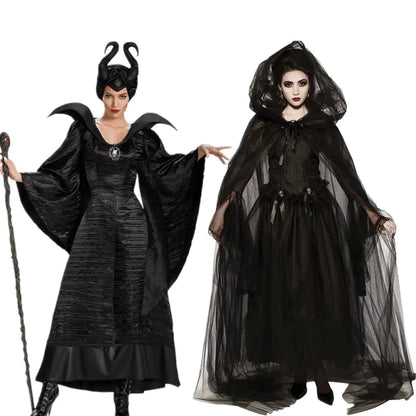 Midnight Sorceress: Dark Witch Costume for Women