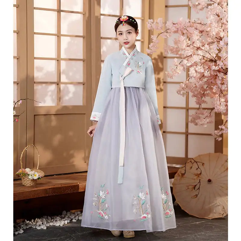 Ethnic Korean Costume Performance Dress – Traditional Hanbok-Inspired Outfit for Cultural Events