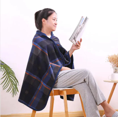 CozyGrid™ Polar Fleece Multifunctional Shawl Blanket – Japanese Style Winter Cloak