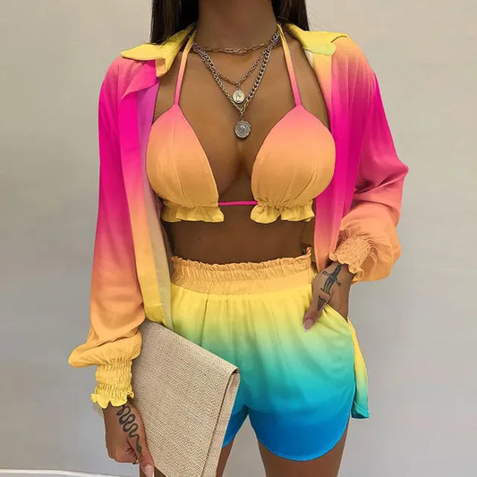 Sunlit Chic: Sexy 3‑Piece Beach Set for Women (2025)