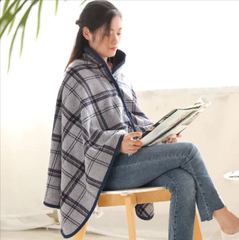 CozyGrid™ Polar Fleece Multifunctional Shawl Blanket – Japanese Style Winter Cloak