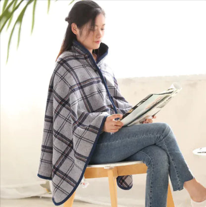 CozyGrid™ Polar Fleece Multifunctional Shawl Blanket – Japanese Style Winter Cloak